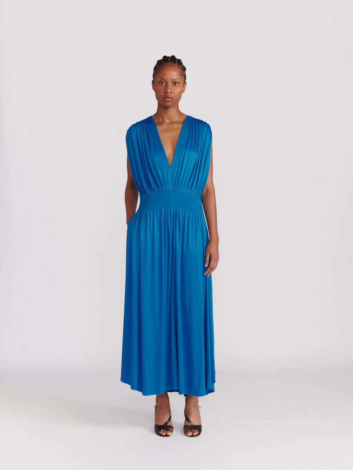 INDRESS Citron Vert Dress - Electric Blue | Garmentory