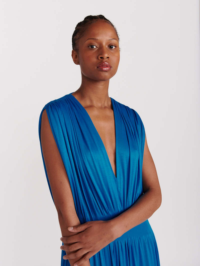 INDRESS Citron Vert Dress - Electric Blue | Garmentory