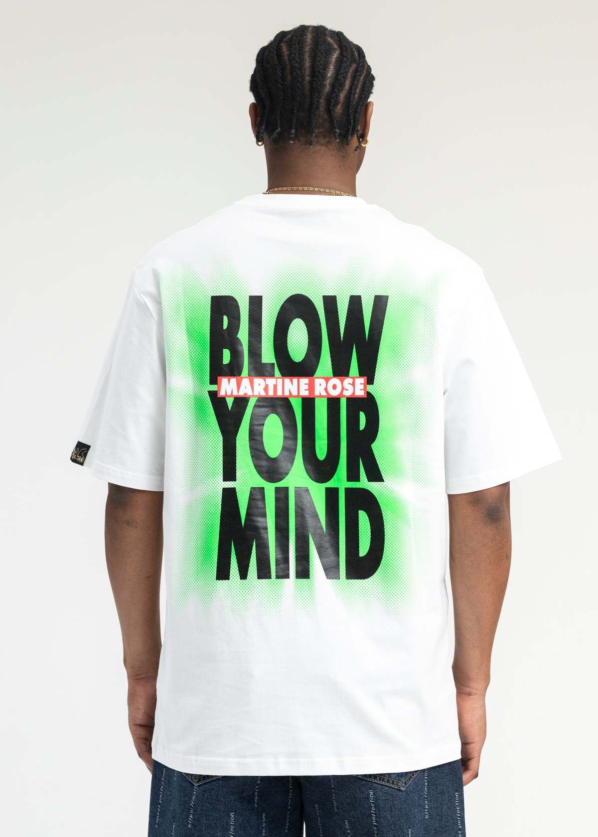 ★MARTINE ROSE★ M BLOW YOUR MIND T-SHIRT WHITE CLASSIC TSHI WHITE---BLOW-YOUR-MIND-CLASSIC