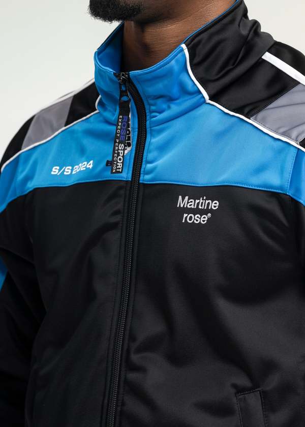 Martine Rose SHRUNKEN TRACK JACKET - BLACK/BLUE/GREY | Garmentory