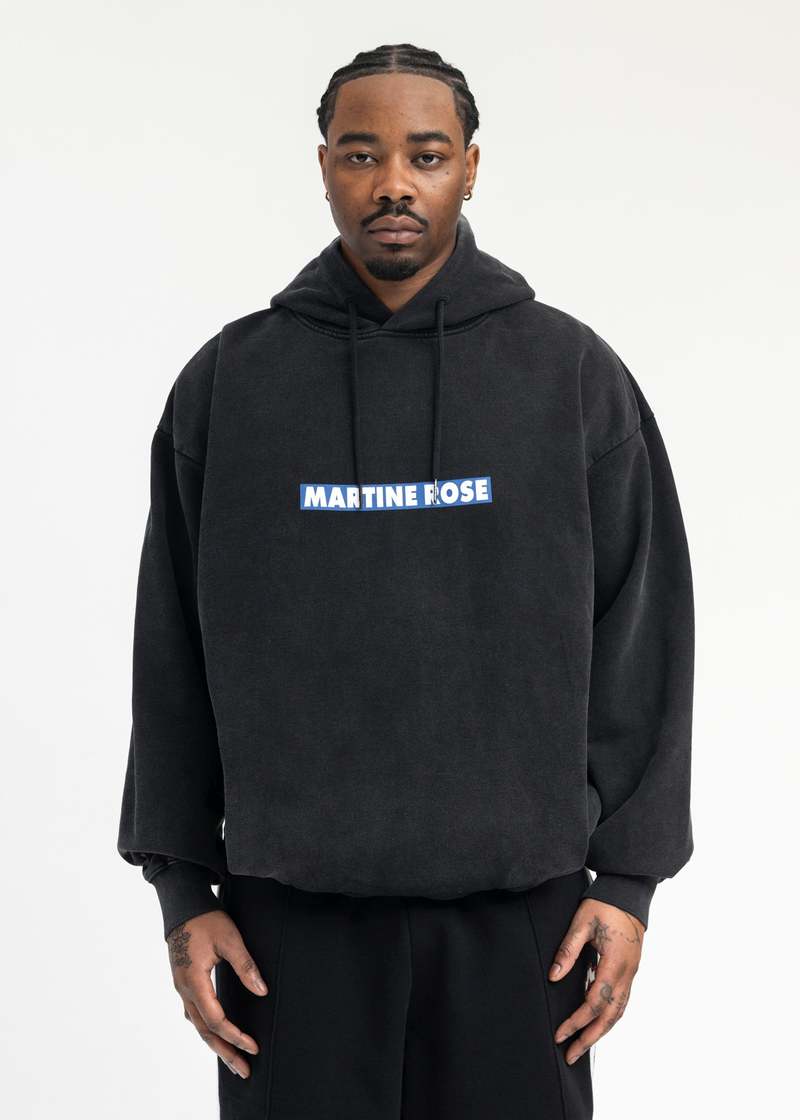 Martine Rose BLOW YOUR MIND CLASSIC HOODIE - BLACK PIGMENT