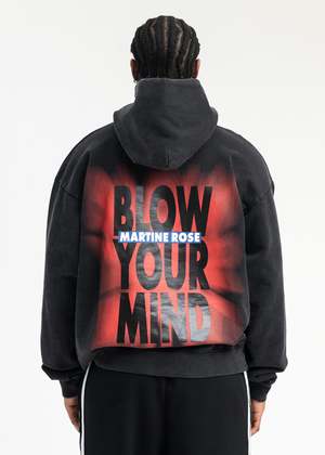 Martine Rose BLOW YOUR MIND CLASSIC HOODIE - BLACK PIGMENT