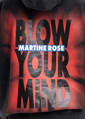Martine Rose BLOW YOUR MIND CLASSIC HOODIE - BLACK PIGMENT