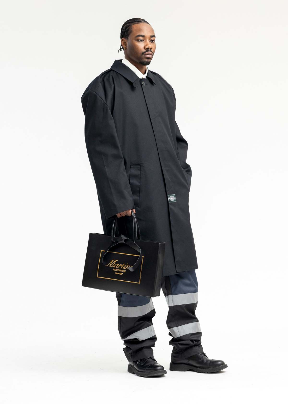 Martine Rose RIDER OVERCOAT - DARK NAVY - Image 6 of 6