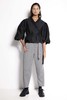 Salasai Dynasty Belted Denim Trouser - Black/White Stripe - Thumbnail 2