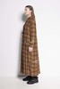 Salasai La Rosa Full Length Long Sleeve Collared Dress - Tan Tweed Check - Thumbnail 3