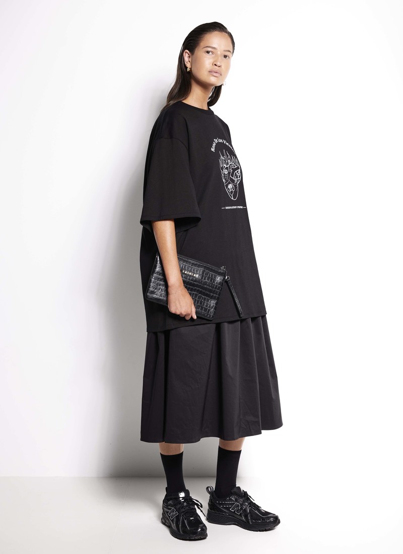 Salasai Rosa De Los Vientos Tee - Black/Discharged Print Salasai Rosa De Los Vientos Tee - Black/Discharged Print