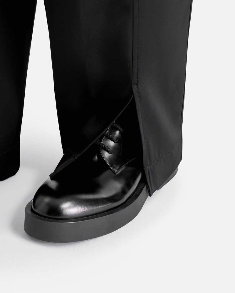 【関税＆送料込み】Jil Sander Black Viscose Trousers JIL SANDER Belted pleated crepe wide-leg pants | THE OUTNET