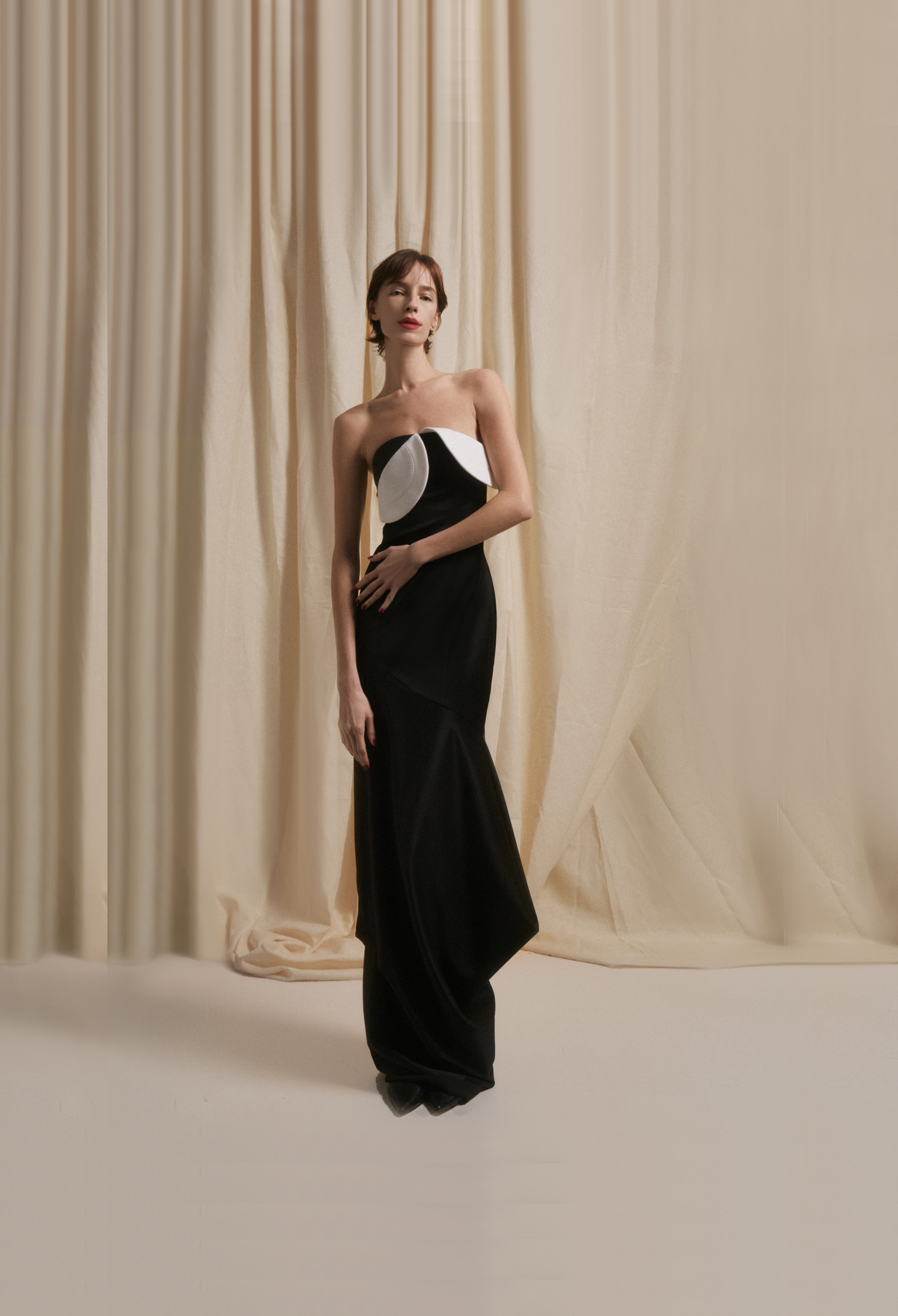 Deauville Gathered Long Dress