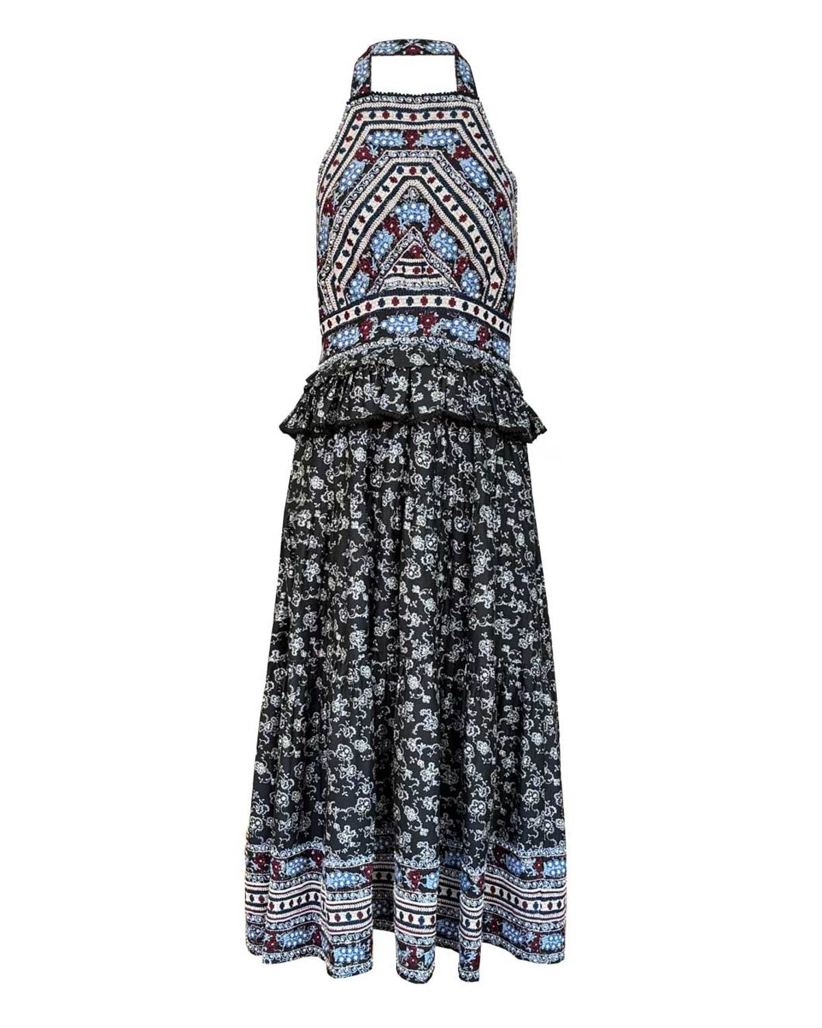sea new york black everly embroidery halter dress Sea New York | Dresses | Sea New York Everly Embroidery Halter Neck Dress Midi Dress Nwt
