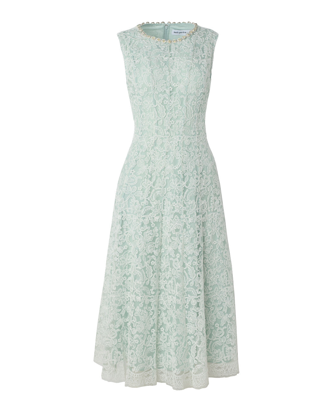 strapless open back dress Green Ribbon Lace Dress – Cottagecore Fairycore Vintage Aesthetic Outfit Green / S main image 0