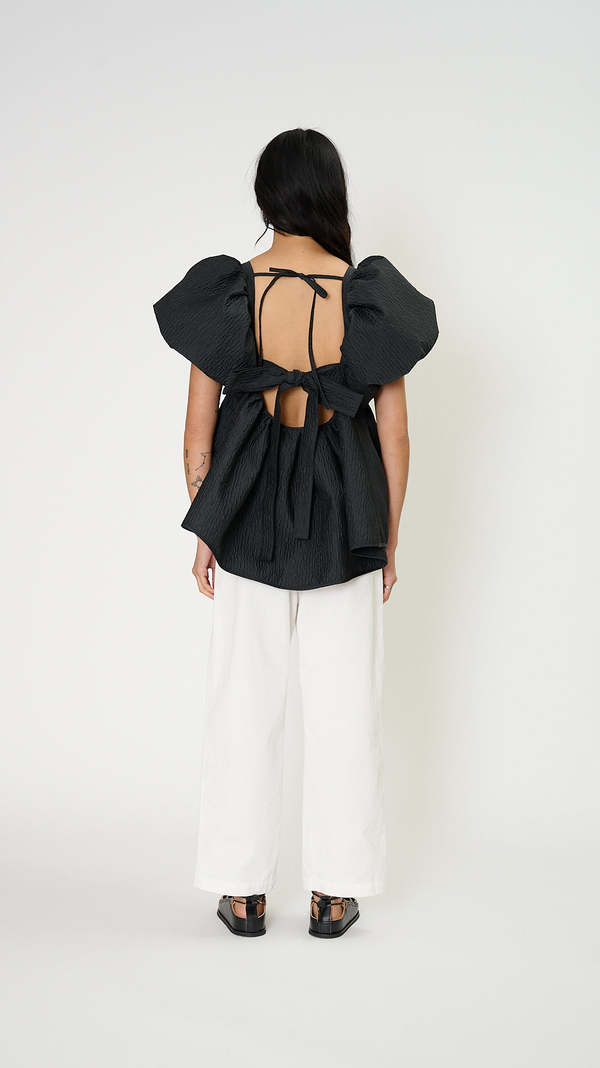Cecilie Bahnsen Alma Top - Black | Garmentory