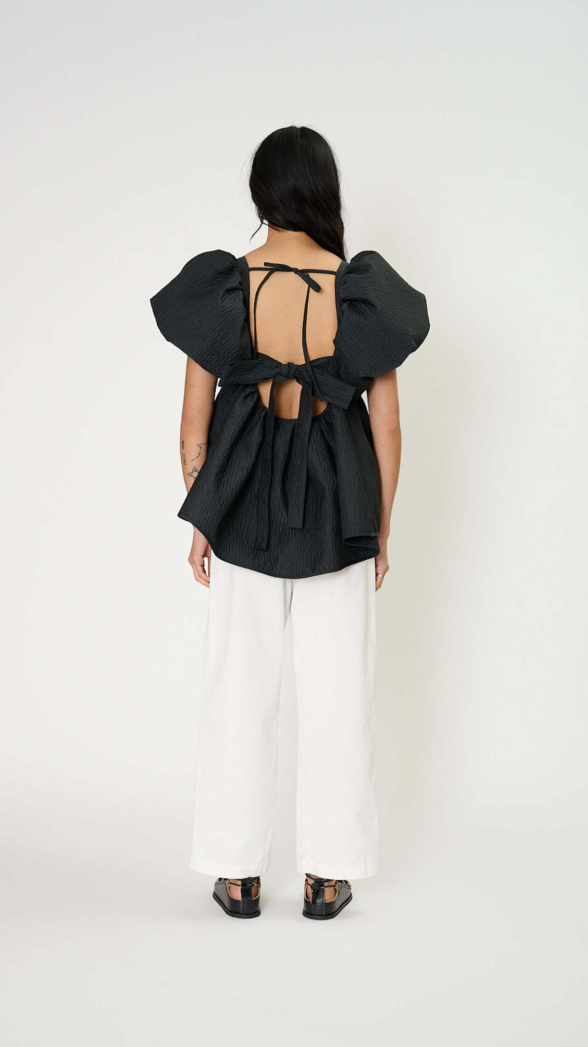 Cecilie Bahnsen Alma Top - Black | Garmentory