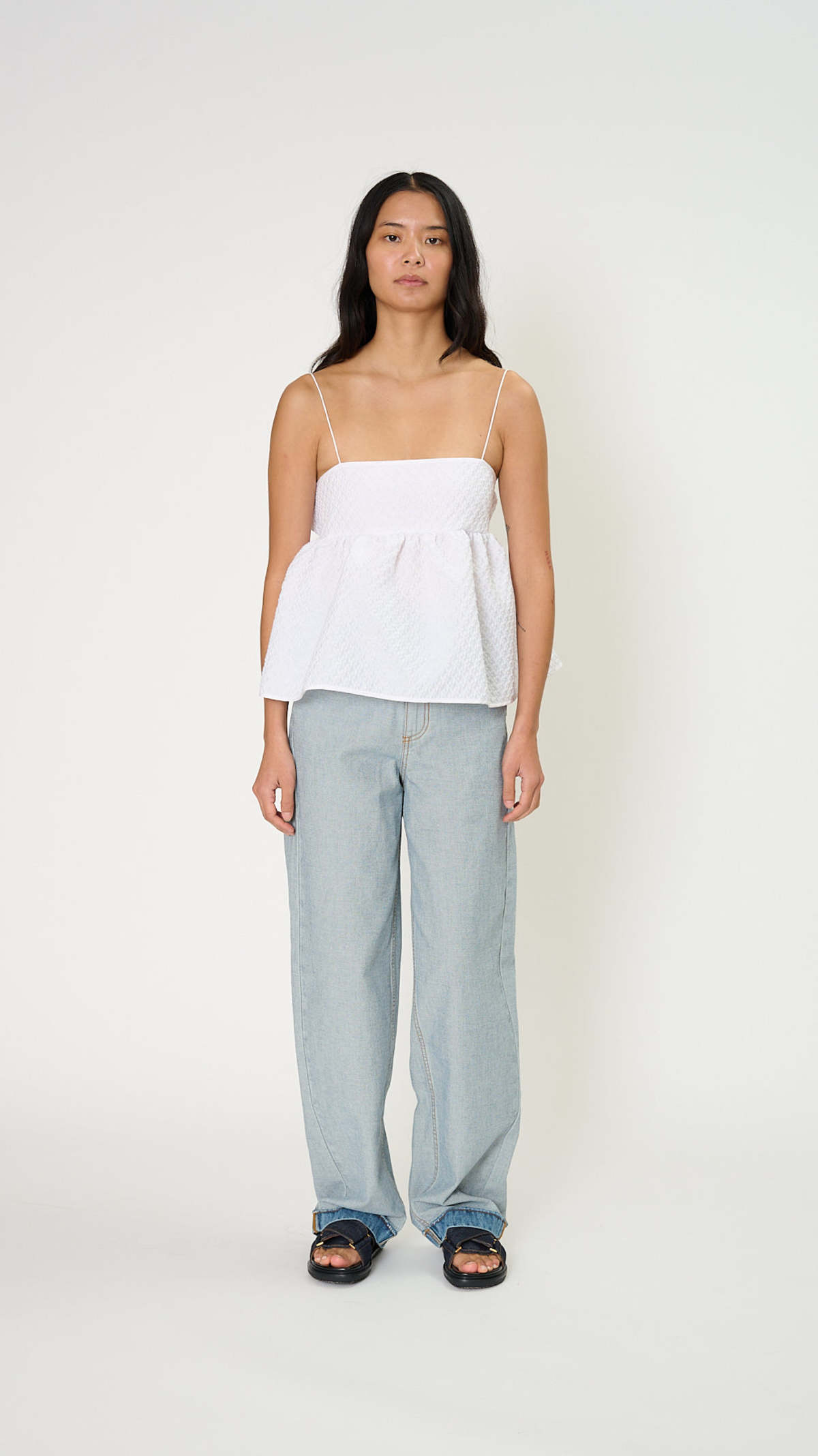 その他 CECILIE BAHNSEN - cecilie bahnsen selena tops SELENA | TOP BLOSSOM MATELASSÉ BLACK