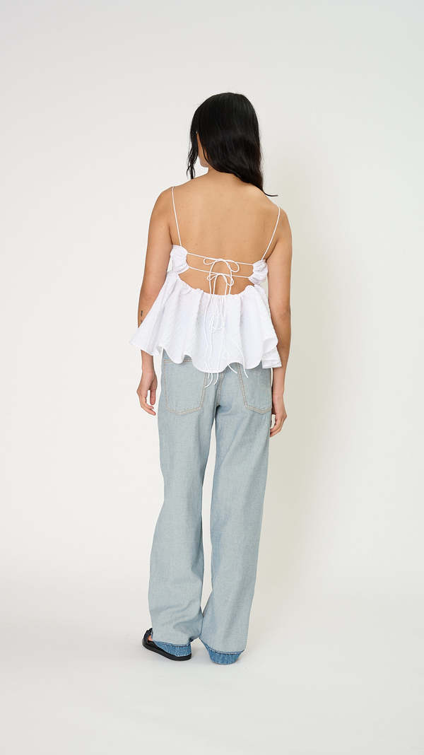 Cecilie Bahnsen Selena Top - White | Garmentory