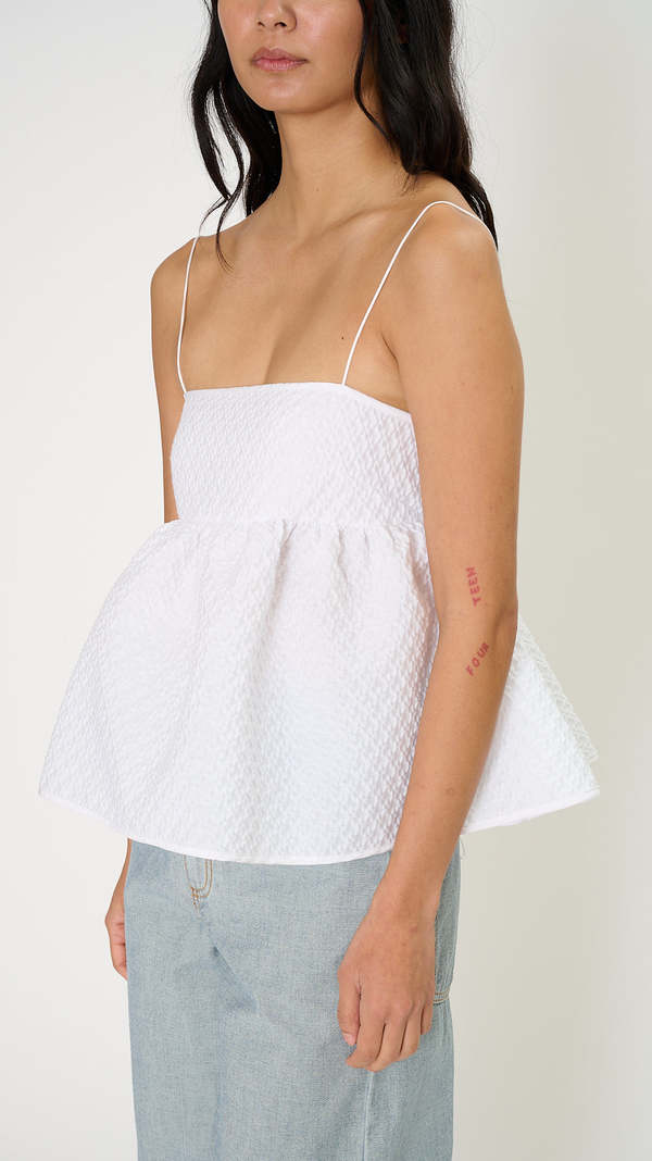 トップス CECILIE BAHNSEN Serena top Cecilie Bahnsen Selena Top - White | Garmentory