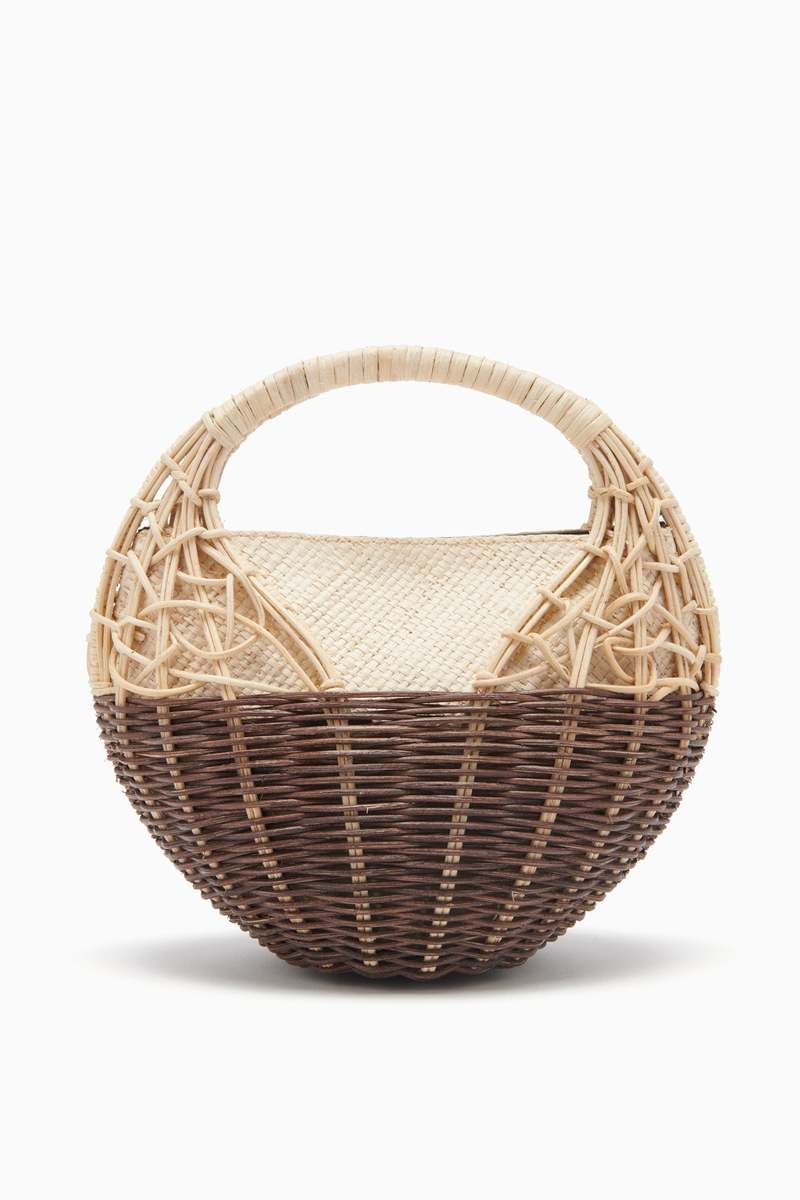 Ulla Johnson Sea Shell Wicker Bag - Natural Colorblock Ulla Johnson Sea Shell Wicker Bag - Natural Colorblock