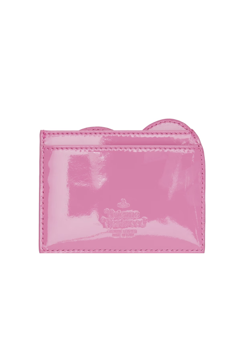 Vivienne Westwood Heart Patent Leather Card Holder - Pink