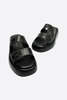 "INTENTIONALLY __________." Kiara Flatform Sandal - Black - Thumbnail 2