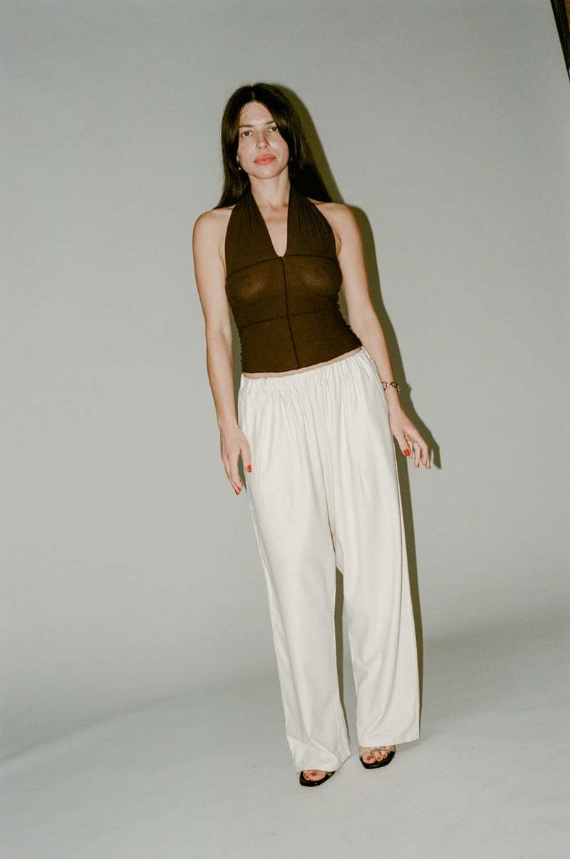 トップス baserange cinder halter neck top sizeS Baserange Yellow Cinder Halter Top Baserange