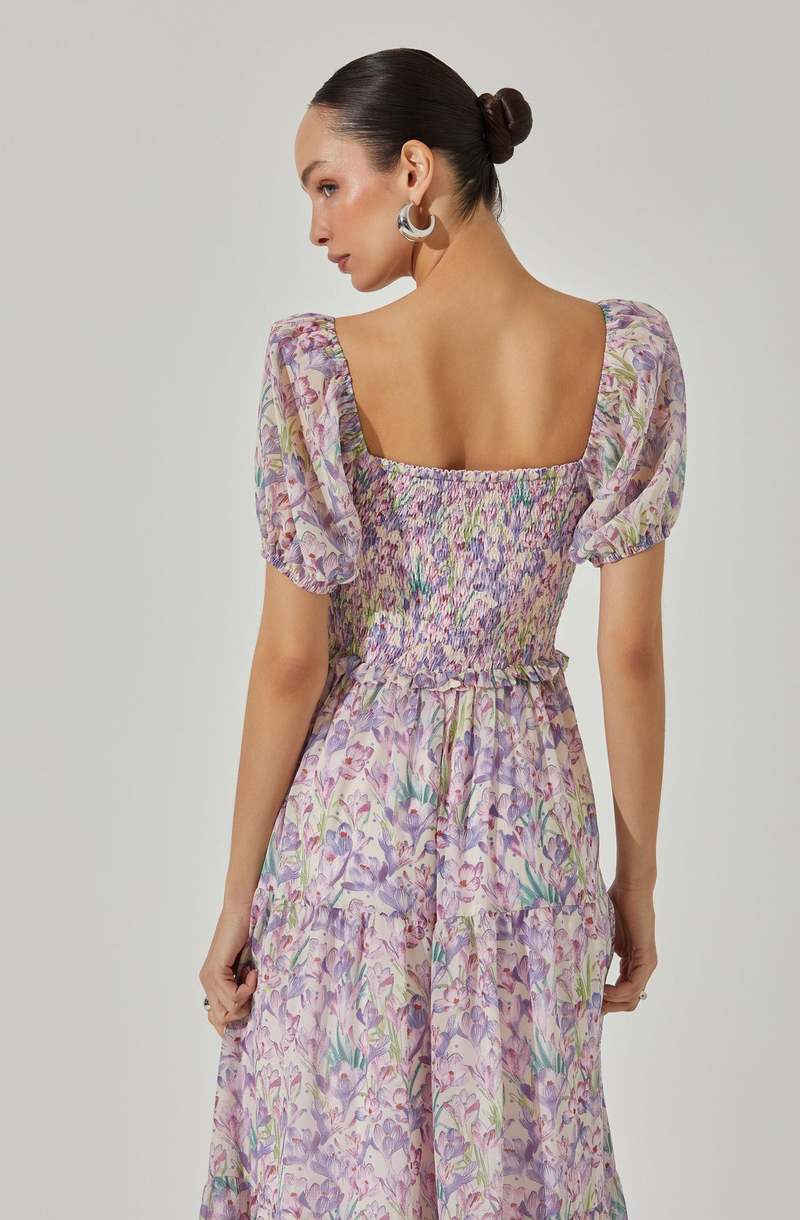 ASTR The Label Dress - Lilac/Cream Floral | Garmentory
