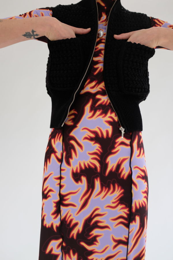 Beklina Marta Crochet Vest - Black