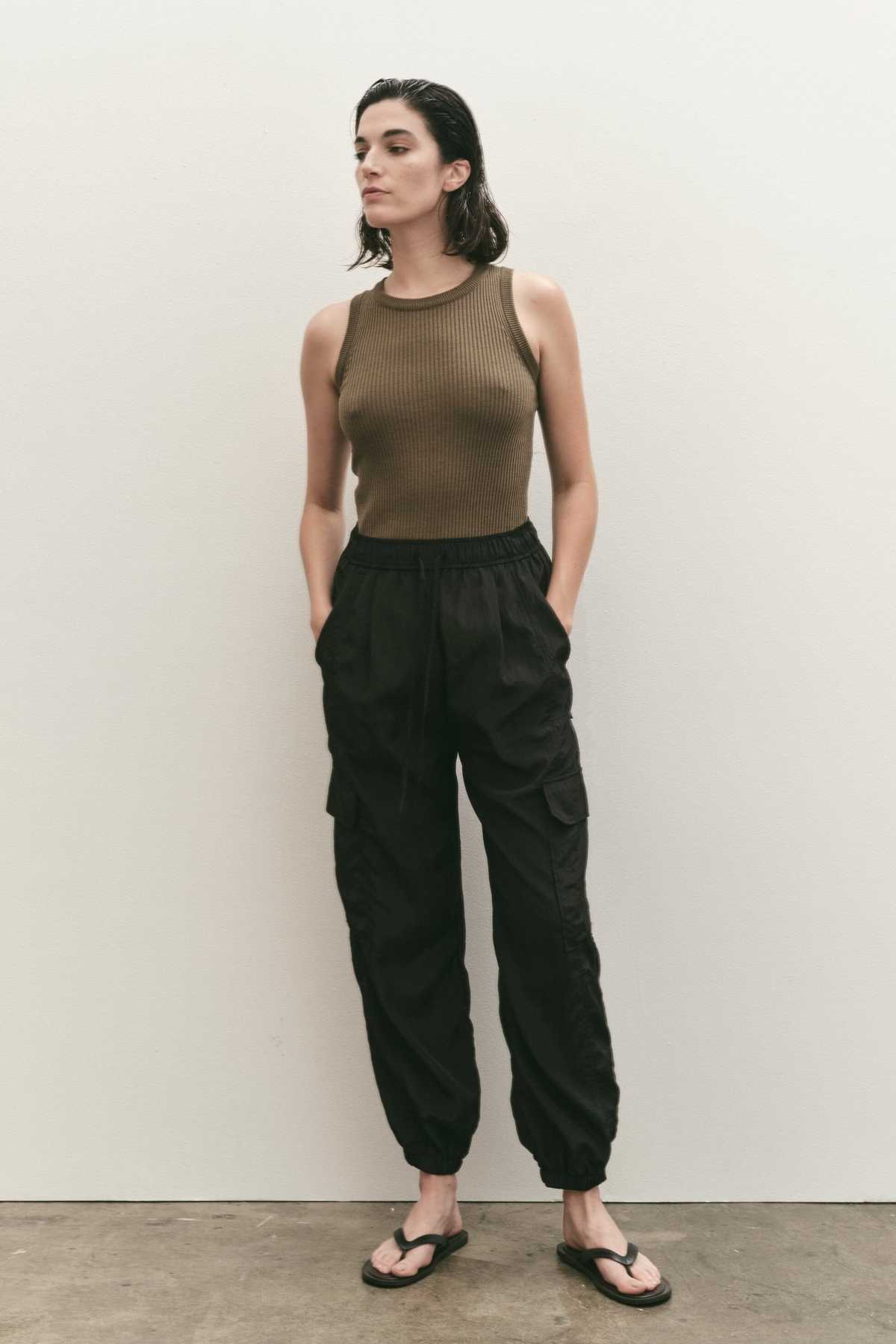 Mijeong Park Lightweight Cargo Pants - Black | Garmentory