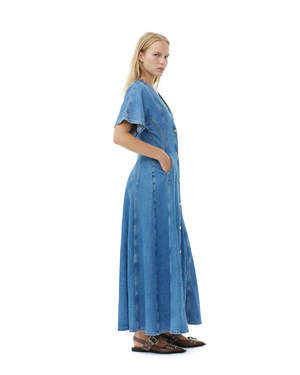 ganni future denim maxi dress GANNI Future Denim Maxi Dress
