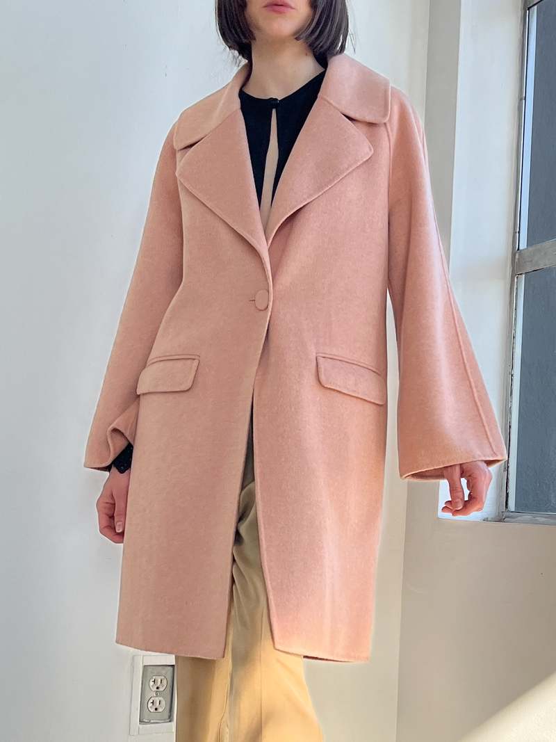 Vintage Wool Coat Soft Pink Garmentory