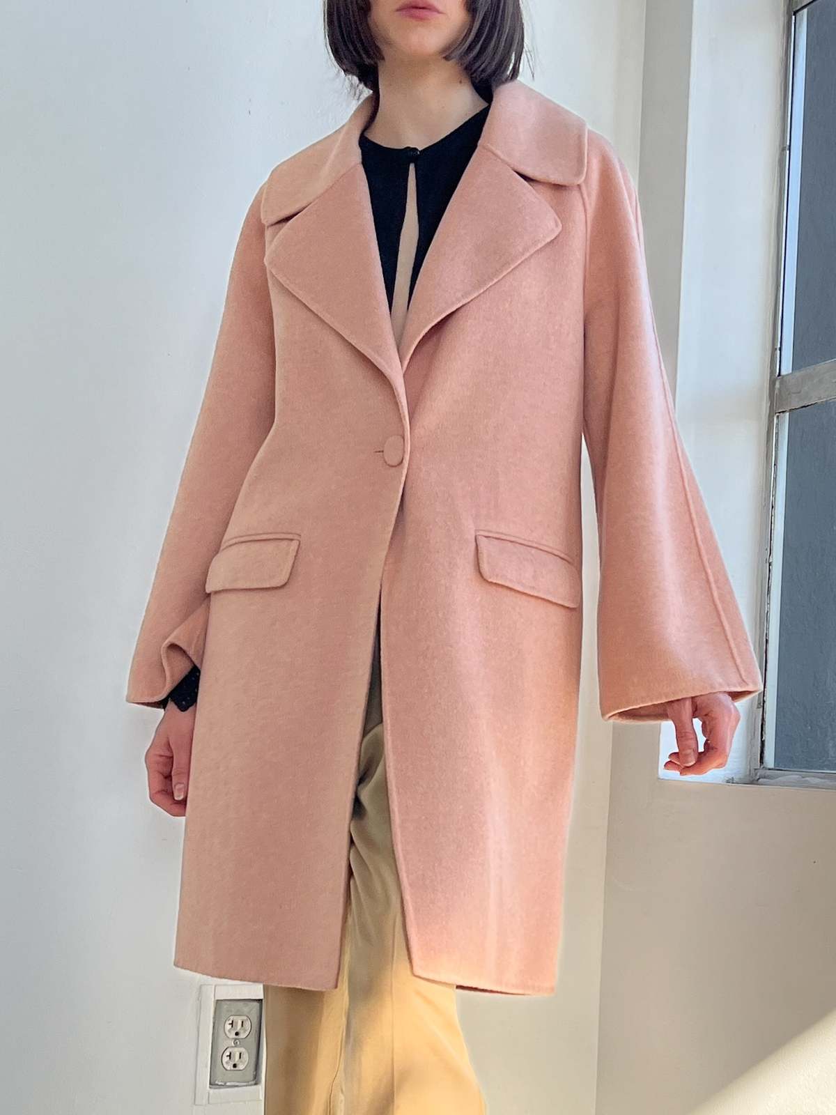 Vintage Wool Coat Soft Pink Garmentory