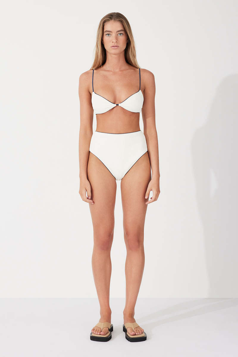 Zulu & Zephyr Textured Bralette - Milk | Garmentory