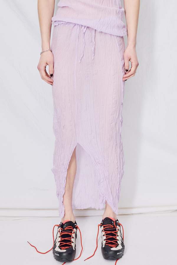 スカート GABRIELA COLL GARMENTS/ TAFFETA SKIRT Gabriela Coll Garments No.263 Mauve Crushed Taffeta Skirt - Mauve