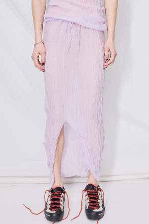 Gabriela Coll Garments No.263 Mauve Crushed Taffeta Skirt - Mauve