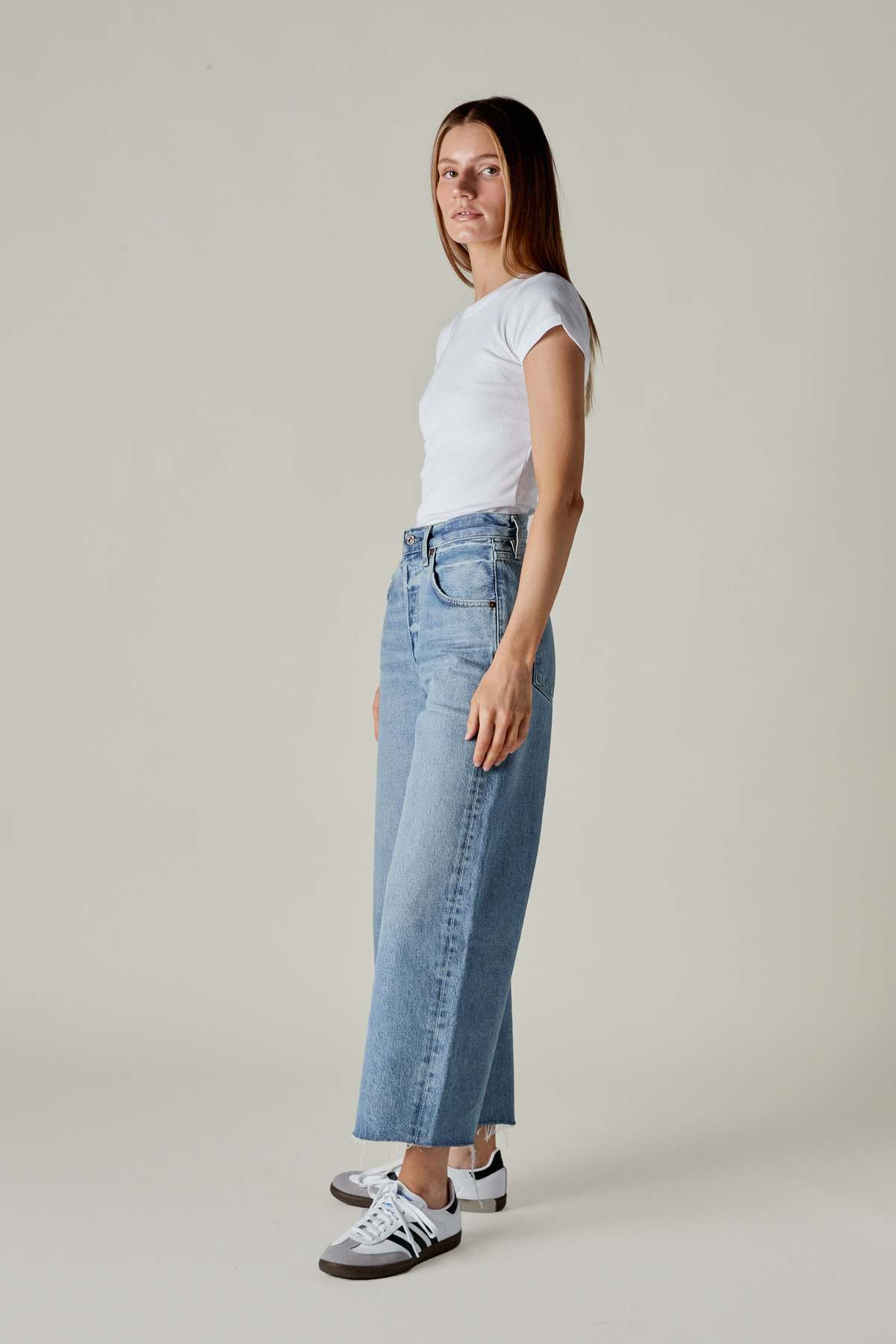 Citizens Of Humanity Ayla Raw Hem Crop - Sodapop