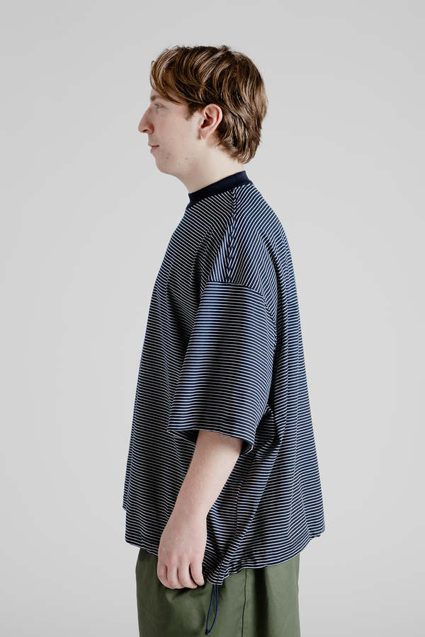 is-ness Balloon Border S/S T-Shirts - Navy | Garmentory