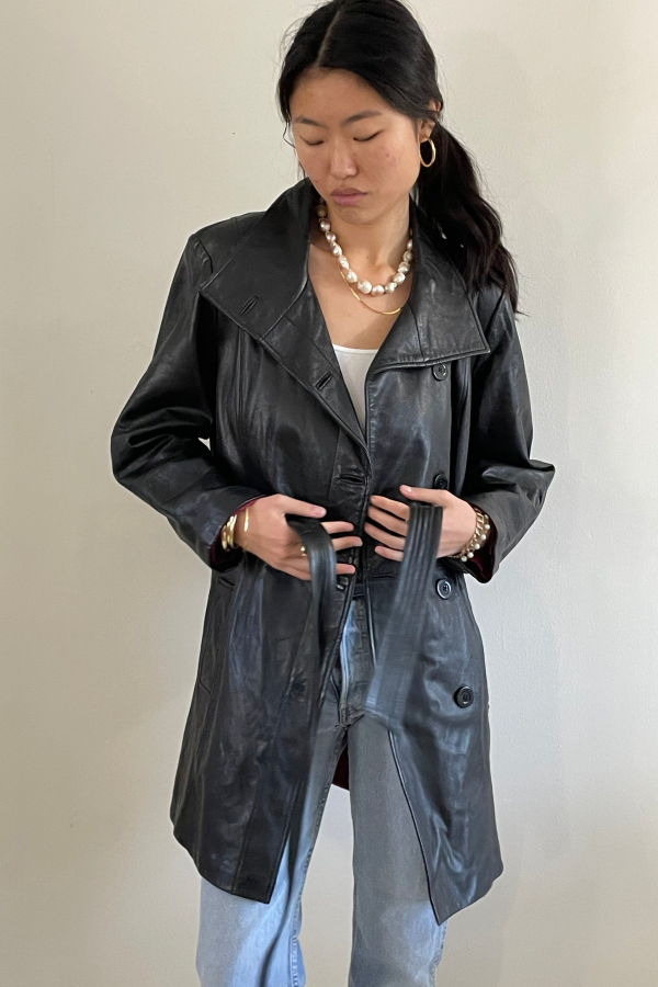 Vintage Black Leather Jacket 