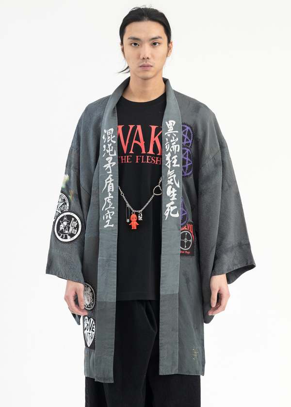 高級品市場 BLACK-OVERDYE-HAORI-KIMONO- トップス