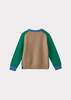 Kids Caramel FENNEL JUMPER - GREEN/CAMEL - Thumbnail 3