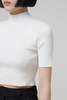 oscar de la renta SHORT SLEEVE MOCK NE - IVORY/BLACK - Thumbnail 12