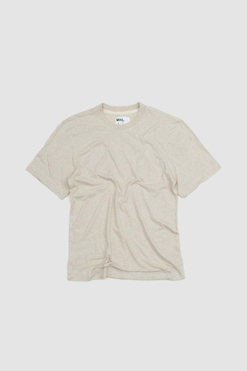 Margaret Howell Simple Organic Cotton Linen Jersey T Shirt 
