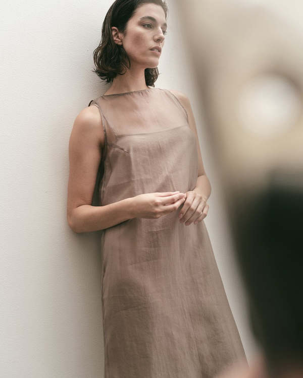 Mijeong Park Organza Dress - Dark Beige | Garmentory