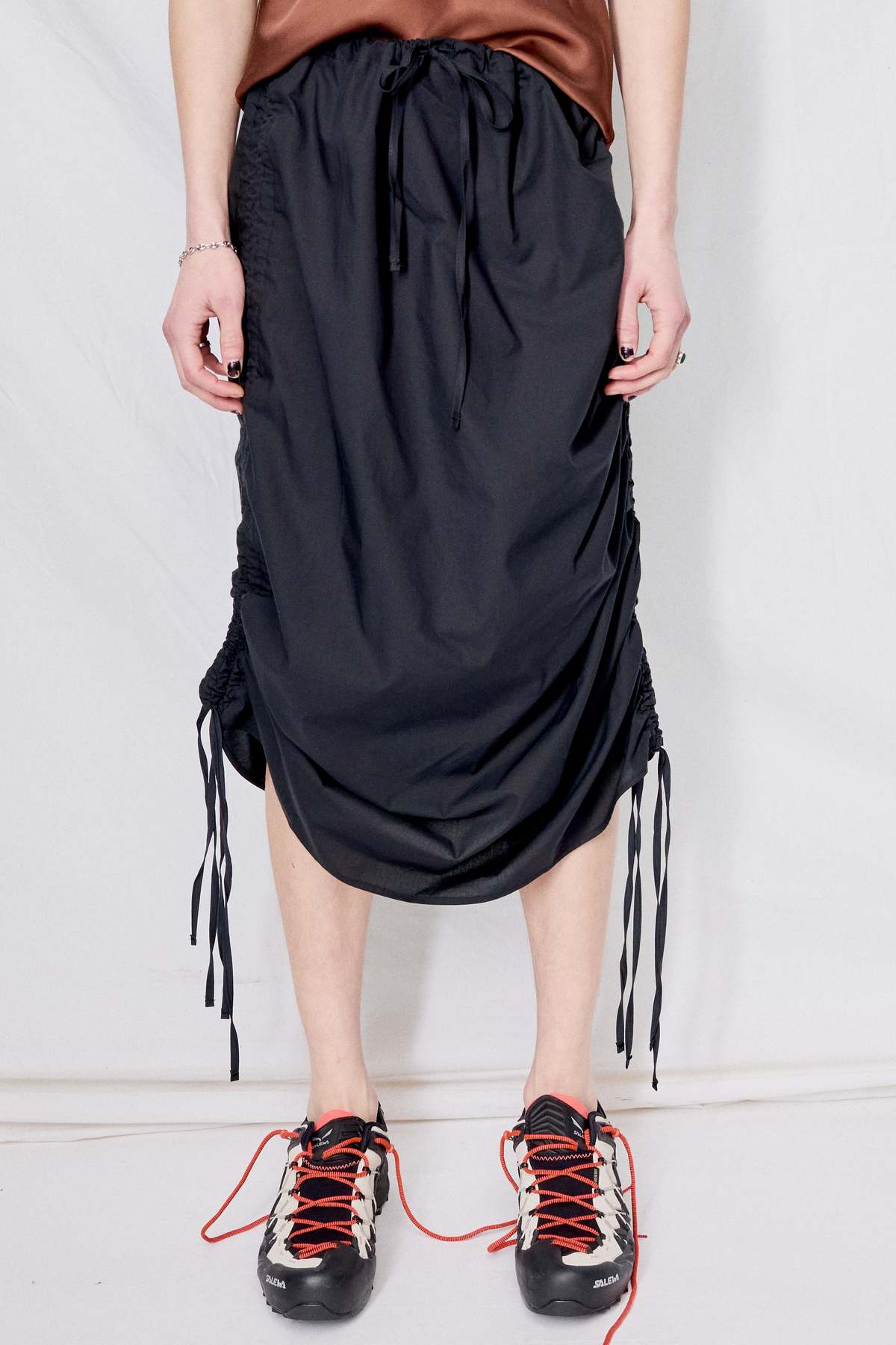 Baserange Pictorial Strap Skirt - Black | Garmentory