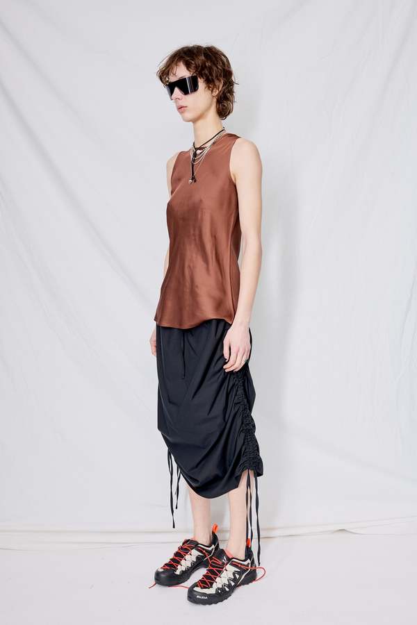 Baserange Pictorial Strap Skirt - Black | Garmentory