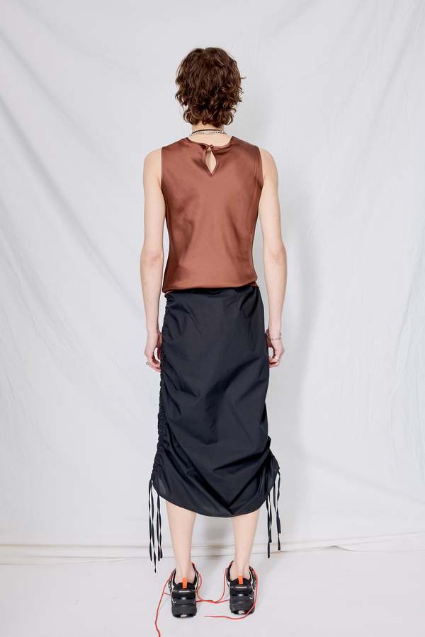 Baserange Pictorial Strap Skirt - Black | Garmentory
