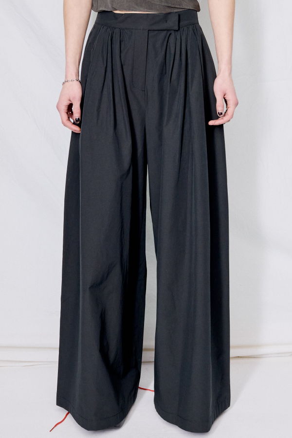 AMOMENTO Shirring Banding Pants - Black
