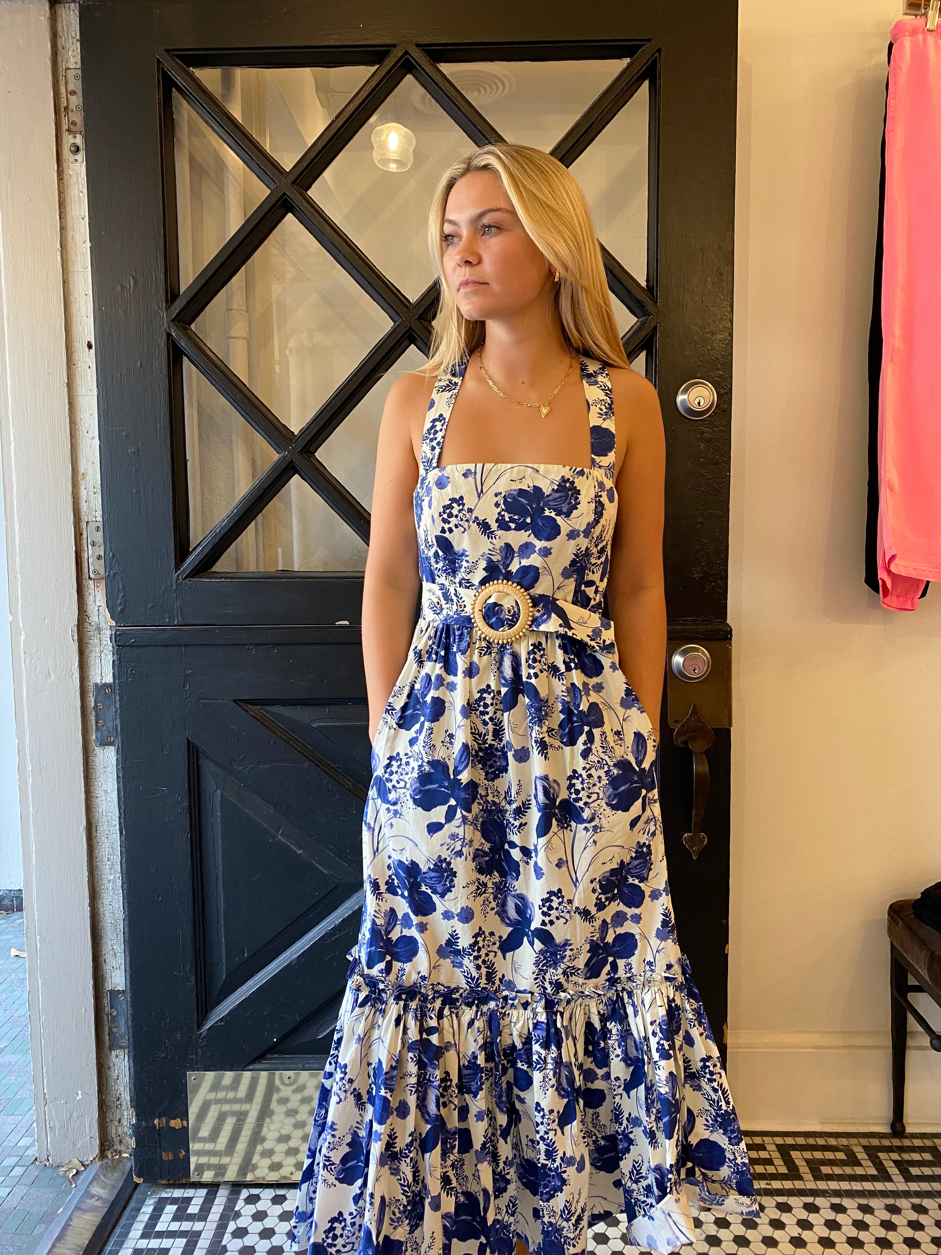 Cara Cara Julietta Dress - Eve Blue Hanging Orchids