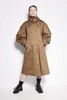 Salasai East Element Double Breasted Pleat Sleeve Trench - Tobacco - Thumbnail 4