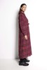 Salasai La Rosa Full Length Long Sleeve Collared Dress - Mulberry Tweed Check - Thumbnail 5