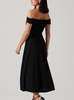 ASTR The Label Off the Shoulder Balto Dress - Black - Thumbnail 6