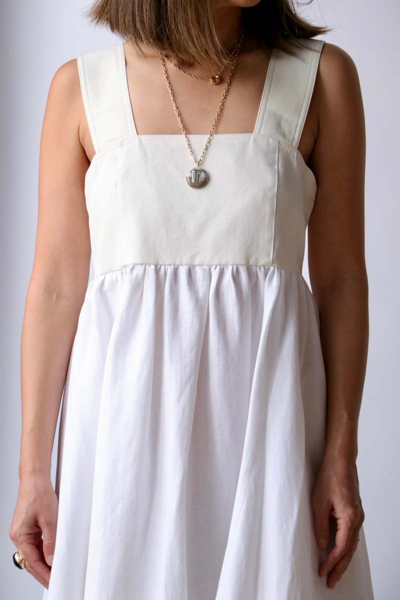 tibi linen cotton voile sculpted dress Tibi Linen Cotton Voile Sculpted Dress